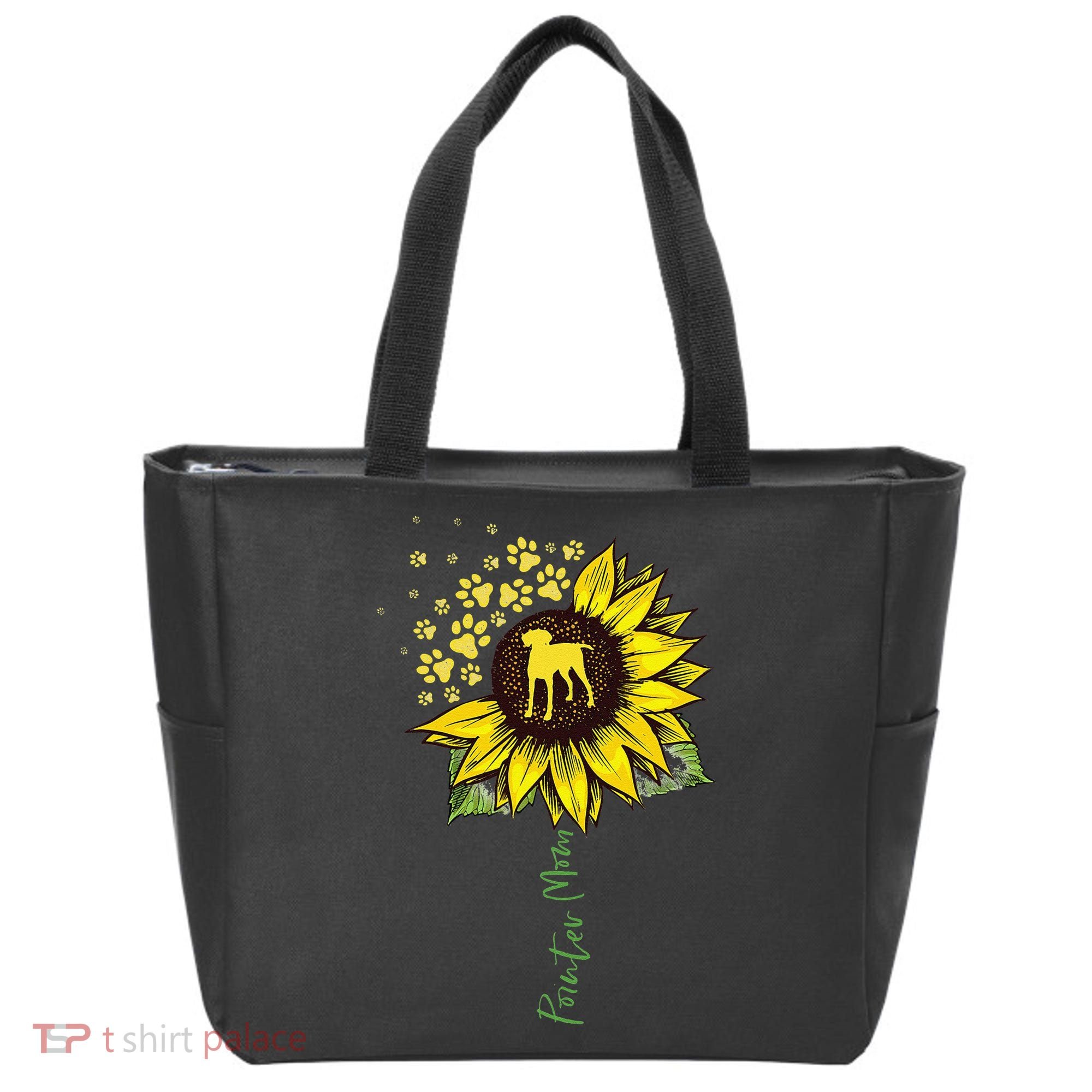Pointer Mom Sunflower German Shorthaired Pointer Gifts Dog Tote Bag