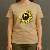 Pointer Mom Sunflower German Shorthaired Pointer Gifts Dog T-Shirt thumb 4