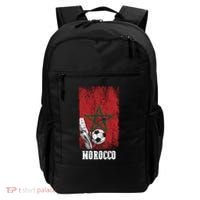Patriotic Moroccan Soccer Player Morocco Flag Soccer Ball Gift Backpack thumb 0