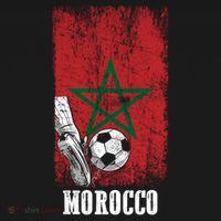 Patriotic Moroccan Soccer Player Morocco Flag Soccer Ball Gift Backpack thumb 2