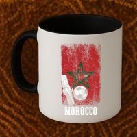 Patriotic Moroccan Soccer Player Morocco Flag Soccer Ball Gift Coffee Mug thumb 2