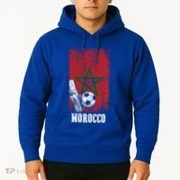 Patriotic Moroccan Soccer Player Morocco Flag Soccer Ball Gift Hoodie thumb 2