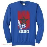 Patriotic Moroccan Soccer Player Morocco Flag Soccer Ball Gift Sweatshirt thumb 0