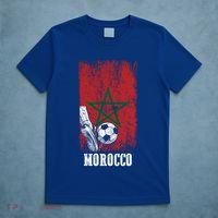Patriotic Moroccan Soccer Player Morocco Flag Soccer Ball Gift T-Shirt thumb 5