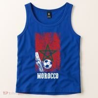 Patriotic Moroccan Soccer Player Morocco Flag Soccer Ball Gift Tank Top thumb 2