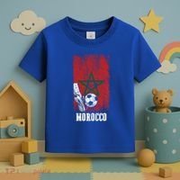 Patriotic Moroccan Soccer Player Morocco Flag Soccer Ball Gift Toddler T-Shirt thumb 3