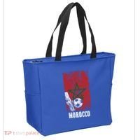 Patriotic Moroccan Soccer Player Morocco Flag Soccer Ball Gift Tote Bag thumb 2