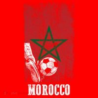 Patriotic Moroccan Soccer Player Morocco Flag Soccer Ball Gift Santa Hat thumb 1