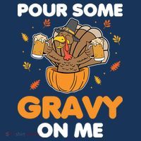 Pour Me Some Gravy On Me Beer Turkey Thanksgiving Baby Bodysuit thumb 2