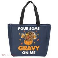 Pour Me Some Gravy On Me Beer Turkey Thanksgiving Tote Bag thumb 0