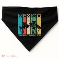 Puerto Morelos Souvenir Mexico Summer Gift USA-Made Doggie Bandana thumb 0