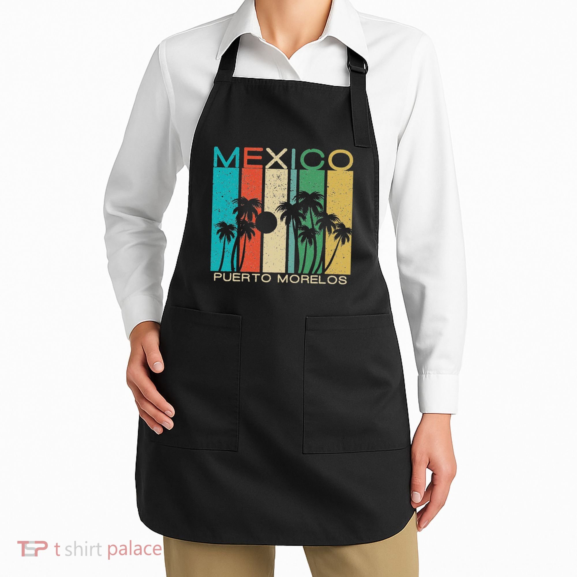 Puerto Morelos Souvenir Mexico Summer Gift Apron