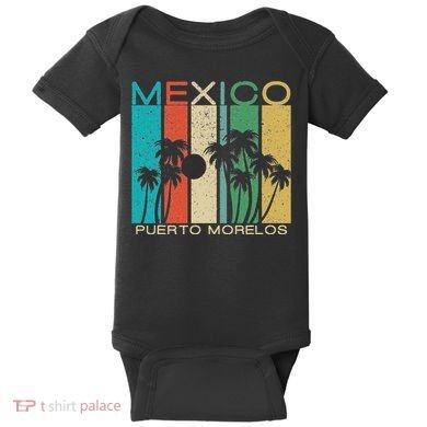 Puerto Morelos Souvenir Mexico Summer Gift Baby Bodysuit