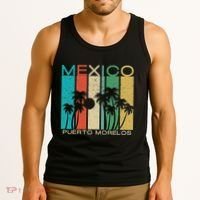 Puerto Morelos Souvenir Mexico Summer Gift Tank Top thumb 3