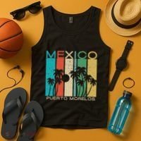 Puerto Morelos Souvenir Mexico Summer Gift Tank Top thumb 4