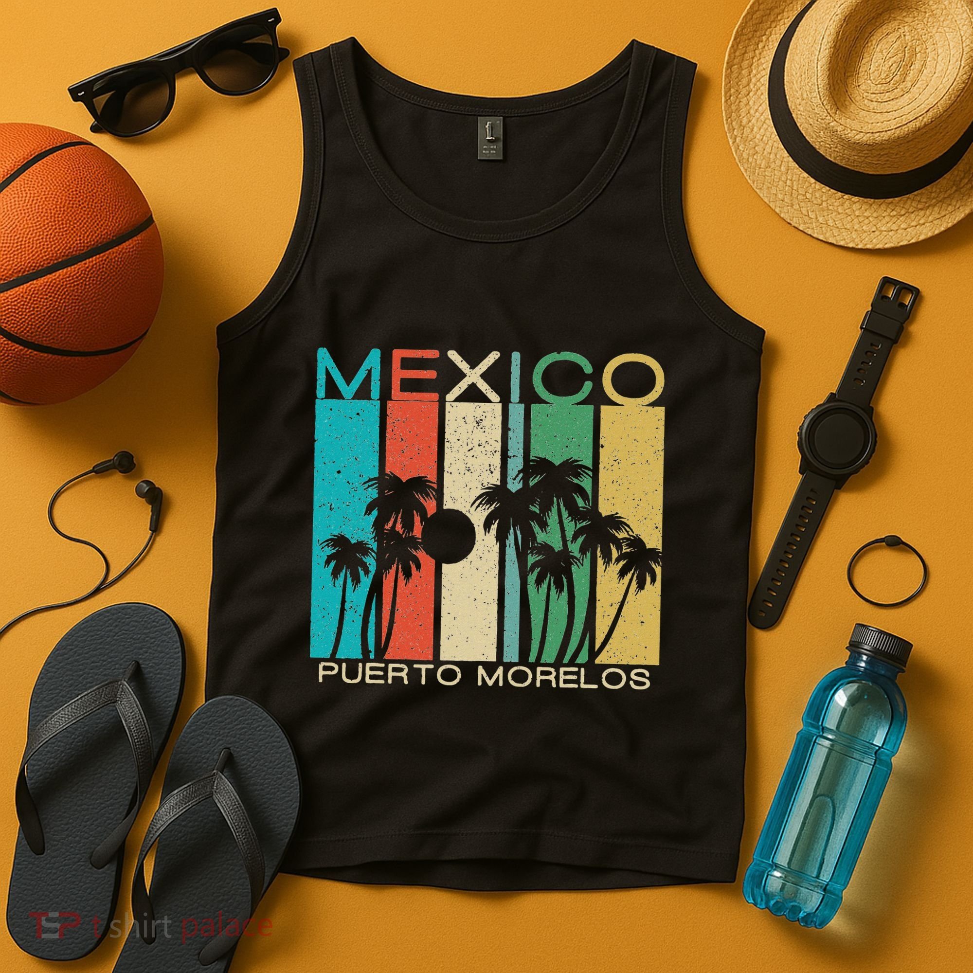 Puerto Morelos Souvenir Mexico Summer Gift Tank Top