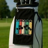 Puerto Morelos Souvenir Mexico Summer Gift Golf Towel thumb 2