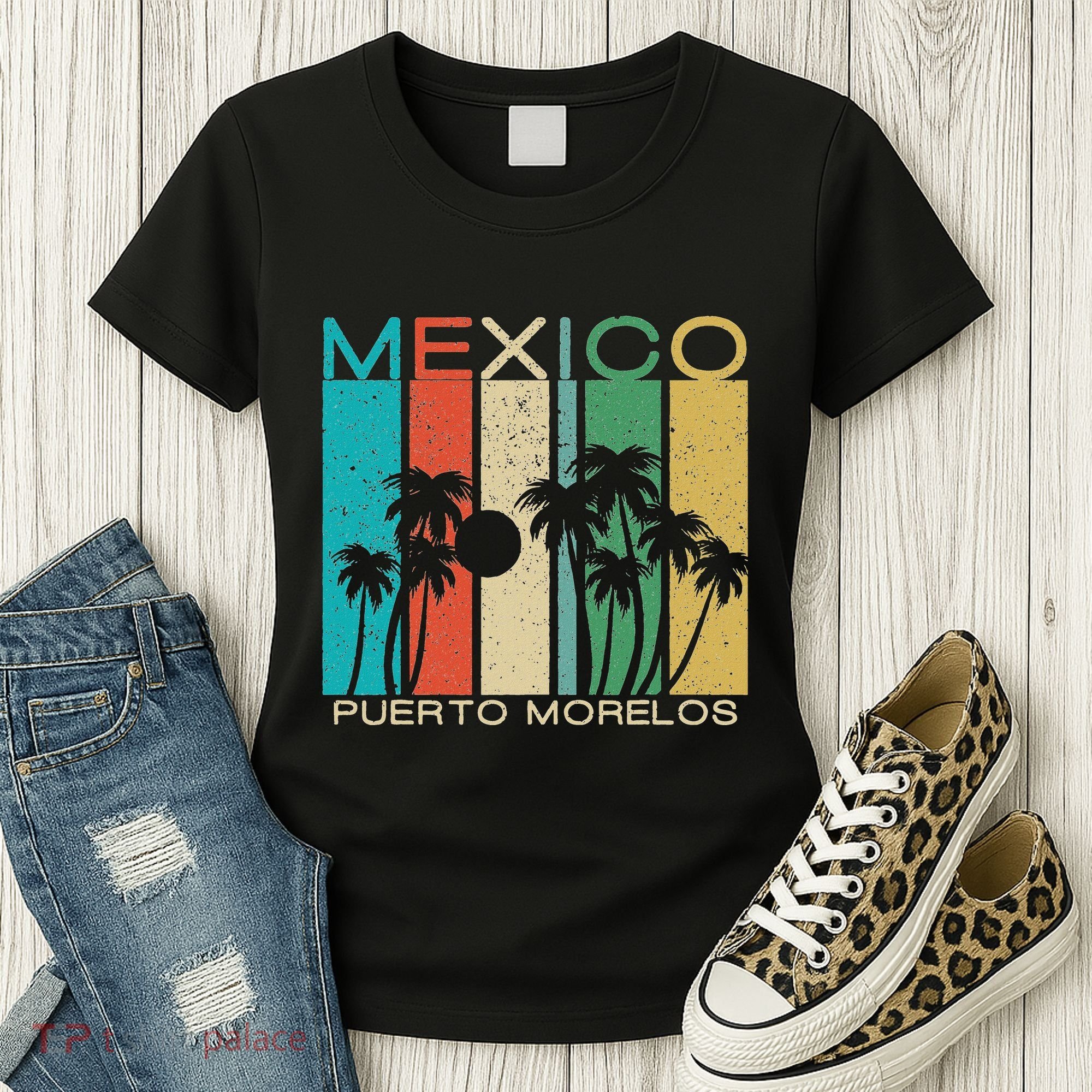 Puerto Morelos Souvenir Mexico Summer Gift Women's T-Shirt