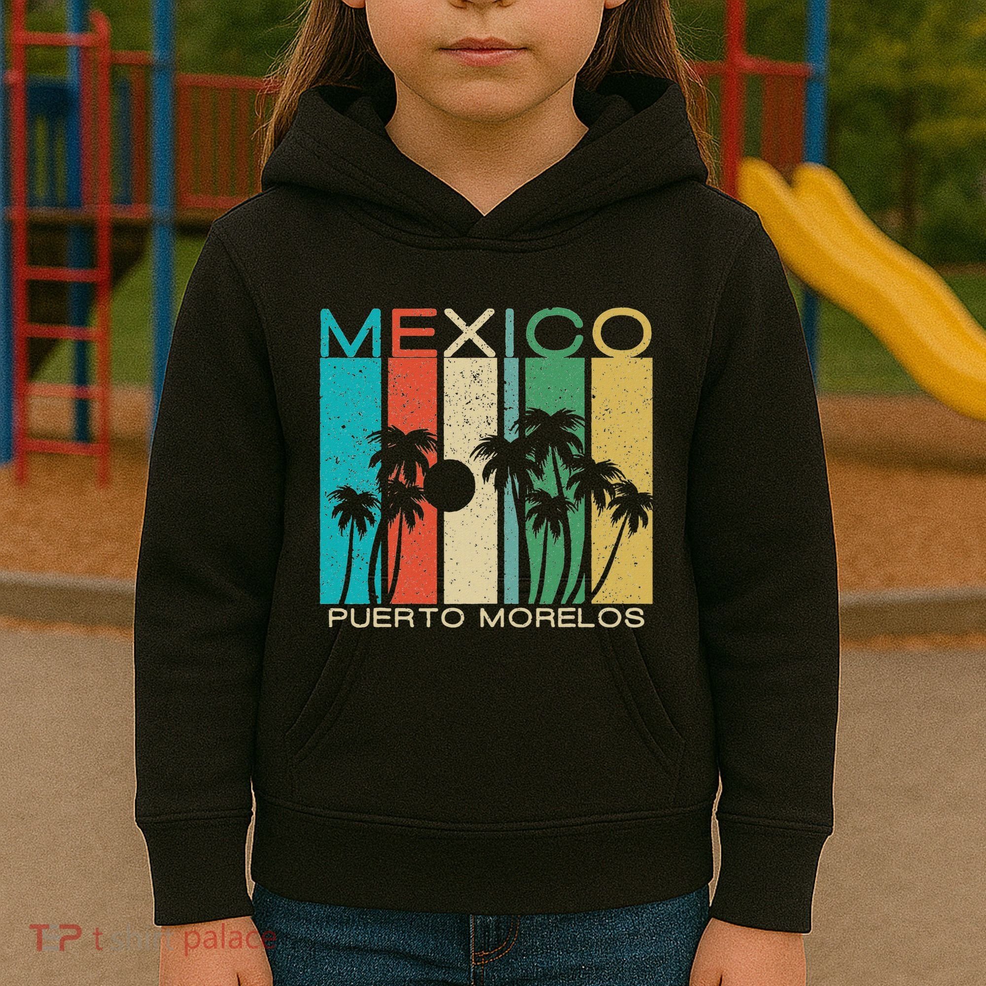 Puerto Morelos Souvenir Mexico Summer Gift Kids Hoodie