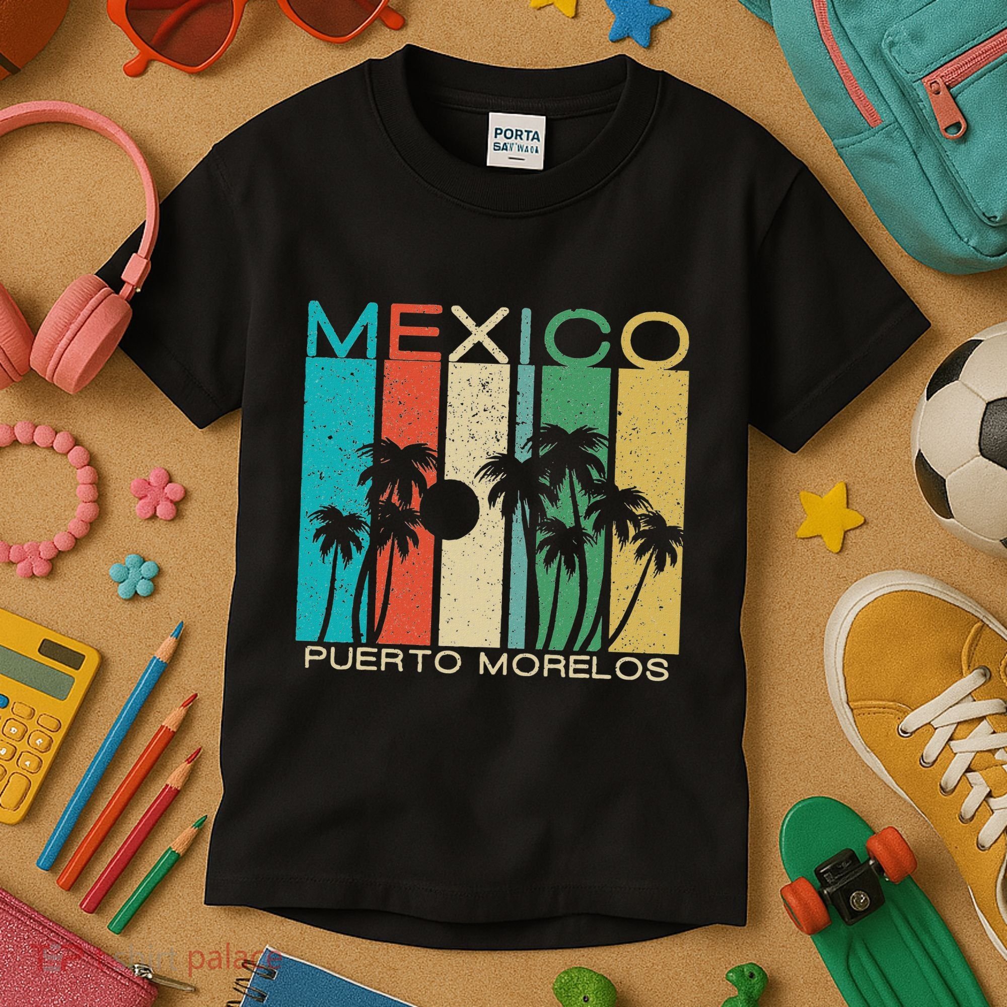 Puerto Morelos Souvenir Mexico Summer Gift Kids T-Shirt