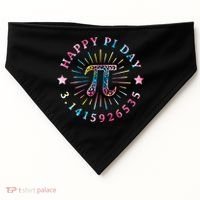 Pi Math Teacher Funny Gift Happy Pi Day With Tie Dye Style Cool Gift USA-Made Doggie Bandana thumb 0