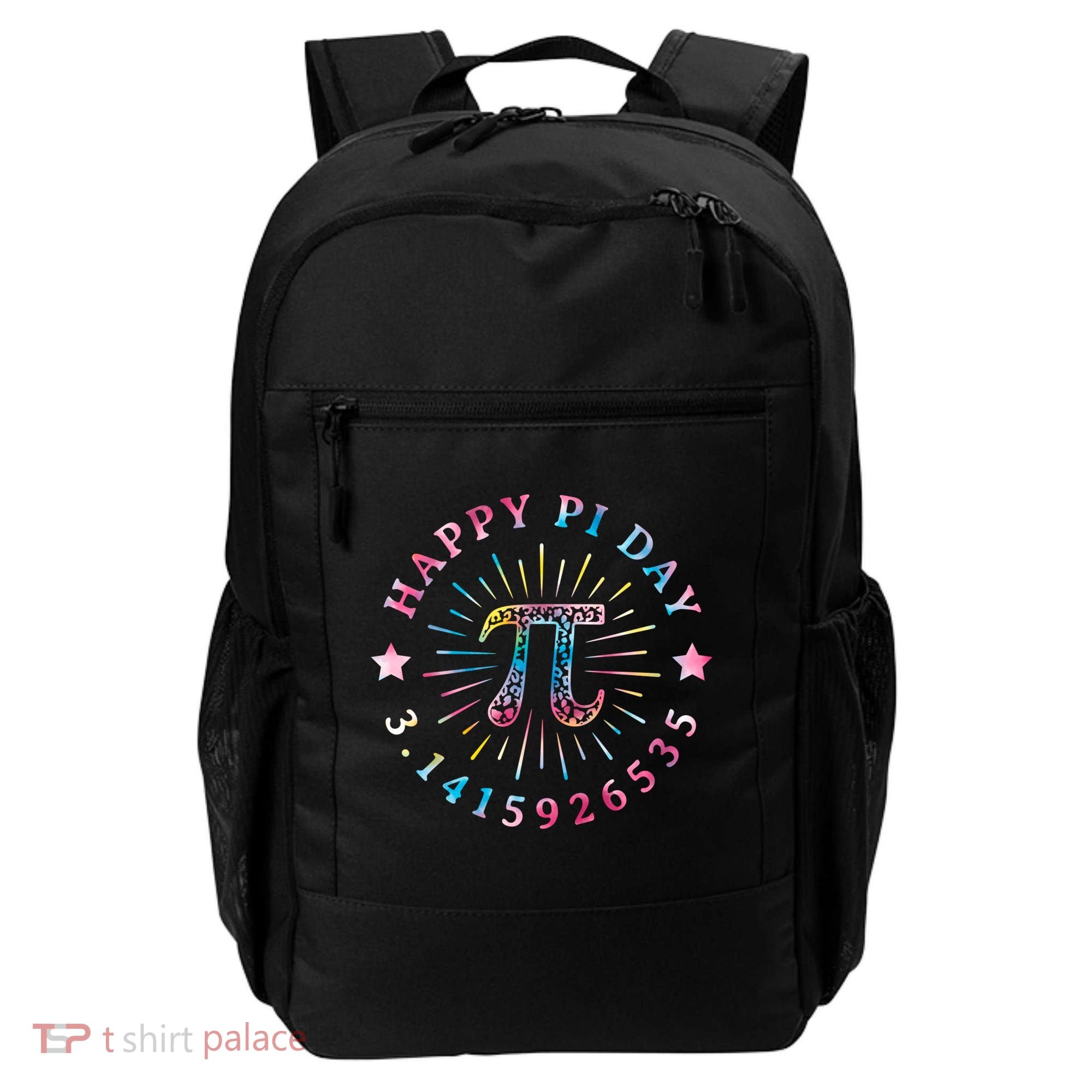 Pi Math Teacher Funny Gift Happy Pi Day With Tie Dye Style Cool Gift Backpack