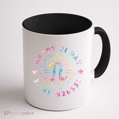 Pi Math Teacher Funny Gift Happy Pi Day With Tie Dye Style Cool Gift Coffee Mug back