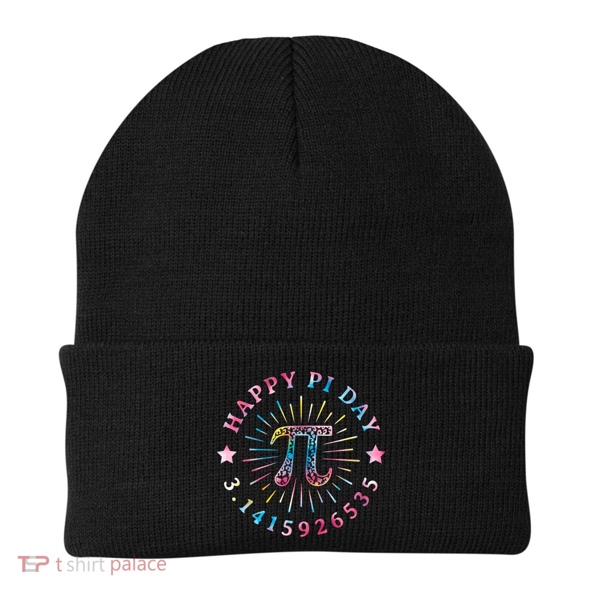Pi Math Teacher Funny Gift Happy Pi Day With Tie Dye Style Cool Gift Beanie