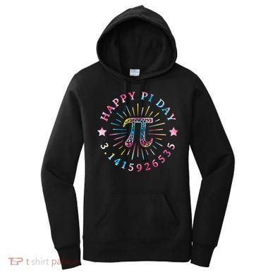 Pi Math Teacher Funny Gift Happy Pi Day With Tie Dye Style Cool Gift Women's Hoodie