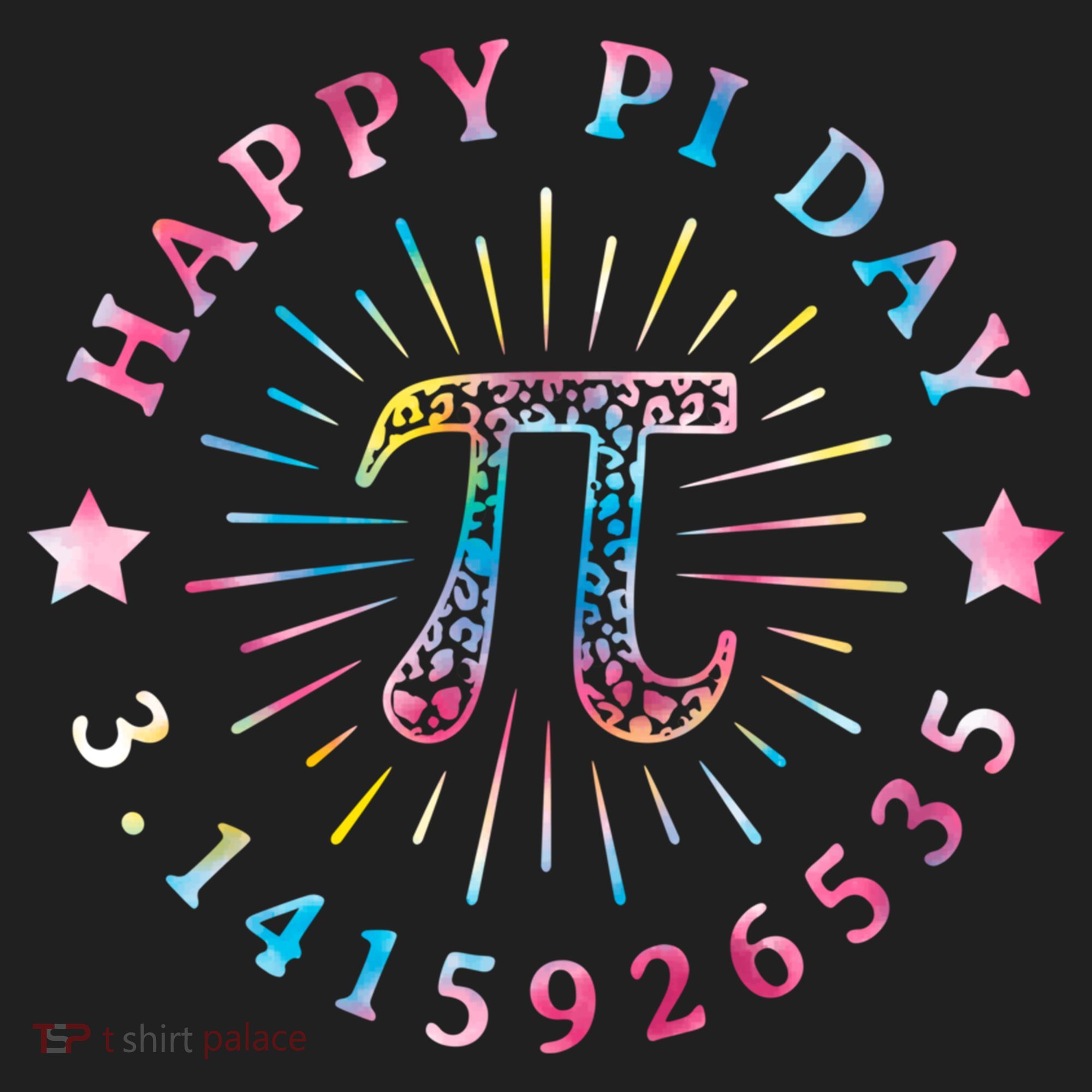 Pi Math Teacher Funny Gift Happy Pi Day With Tie Dye Style Cool Gift Golf Towel