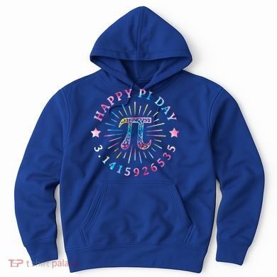 Pi Math Teacher Funny Gift Happy Pi Day With Tie Dye Style Cool Gift Hoodie