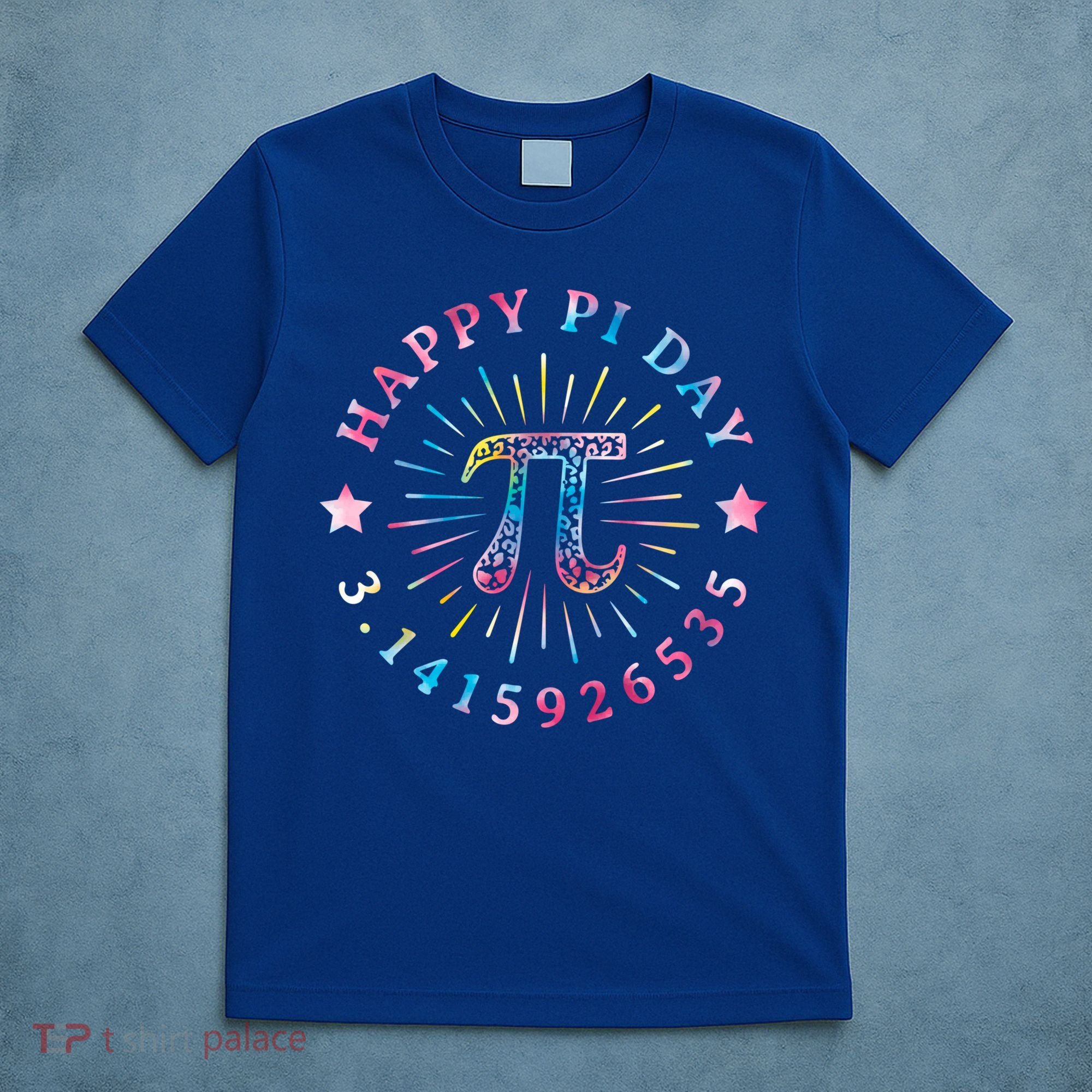 Pi Math Teacher Funny Gift Happy Pi Day With Tie Dye Style Cool Gift T-Shirt