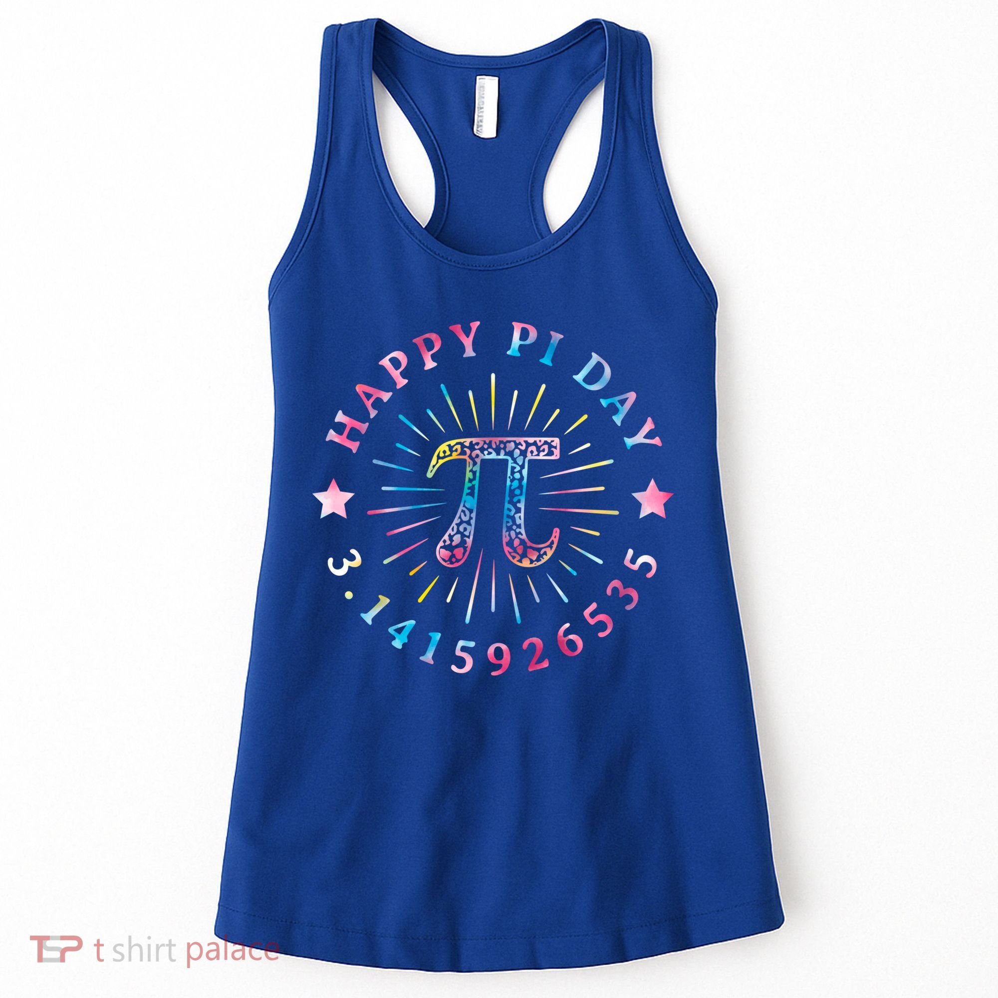 Pi Math Teacher Funny Gift Happy Pi Day With Tie Dye Style Cool Gift Women's Tank Top