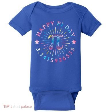 Pi Math Teacher Funny Gift Happy Pi Day With Tie Dye Style Cool Gift Baby Bodysuit