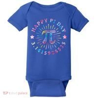Pi Math Teacher Funny Gift Happy Pi Day With Tie Dye Style Cool Gift Baby Bodysuit thumb 0