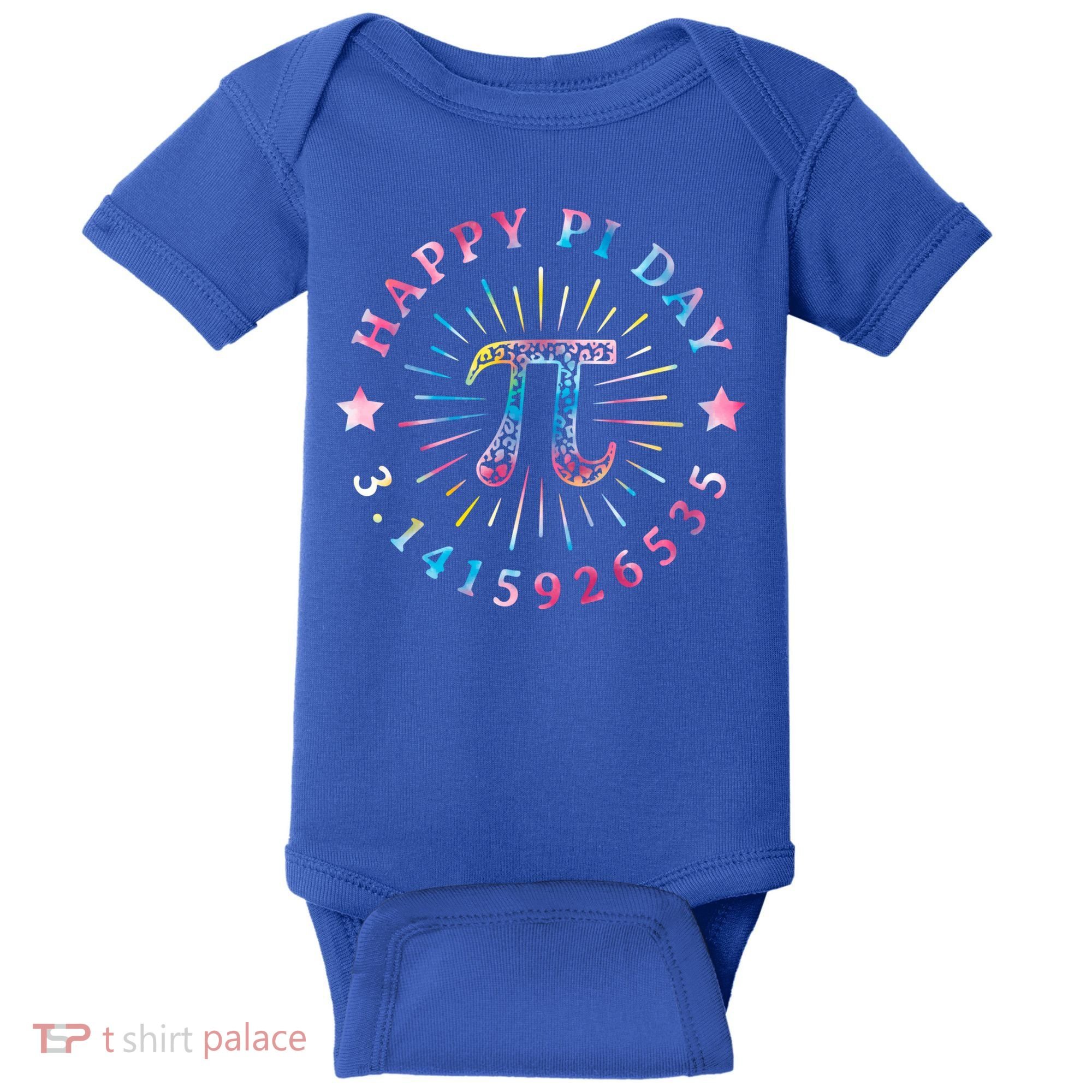 Pi Math Teacher Funny Gift Happy Pi Day With Tie Dye Style Cool Gift Baby Bodysuit