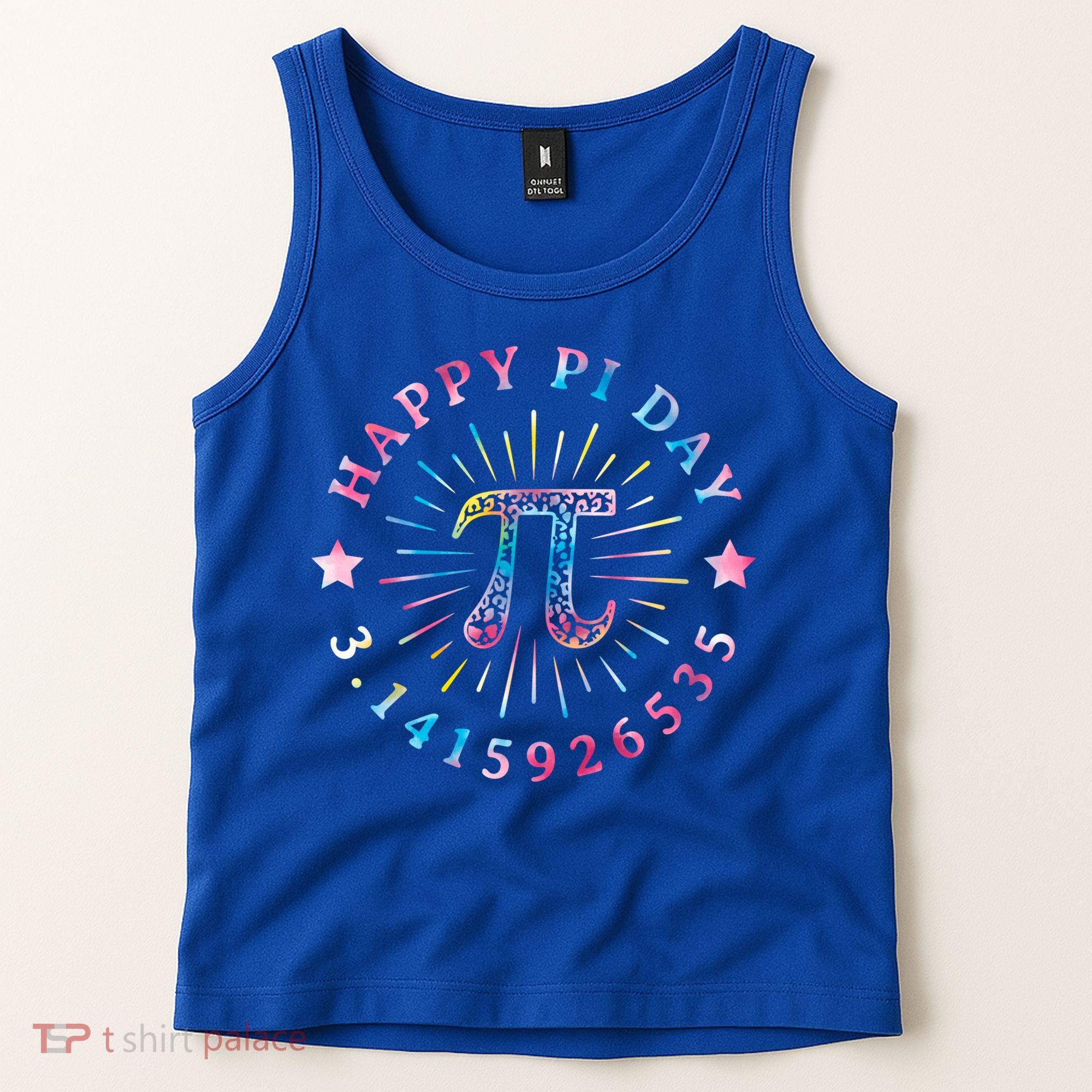 Pi Math Teacher Funny Gift Happy Pi Day With Tie Dye Style Cool Gift Tank Top
