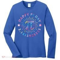 Pi Math Teacher Funny Gift Happy Pi Day With Tie Dye Style Cool Gift Women's Long Sleeve Shirt thumb 0