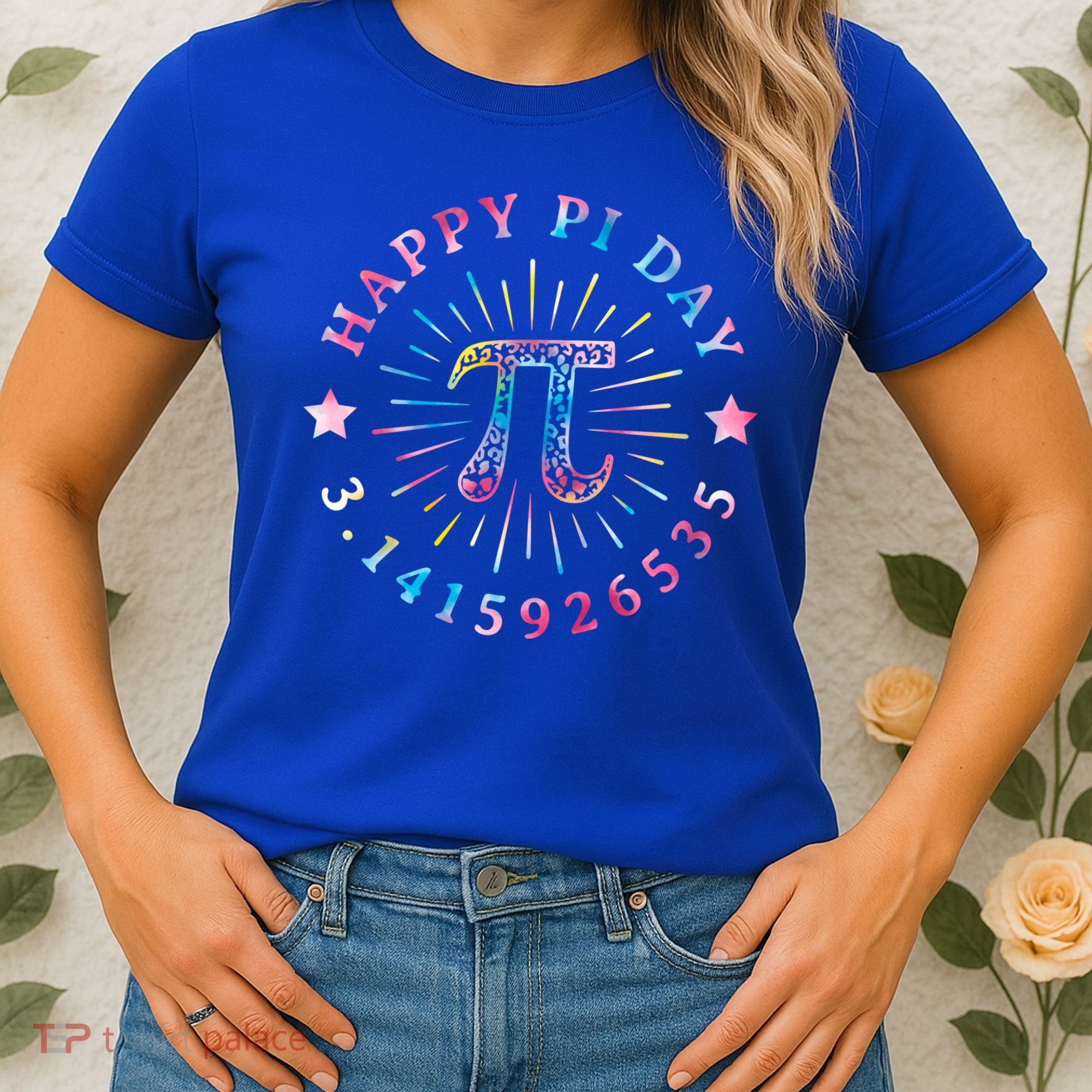 Pi Math Teacher Funny Gift Happy Pi Day With Tie Dye Style Cool Gift Women's T-Shirt