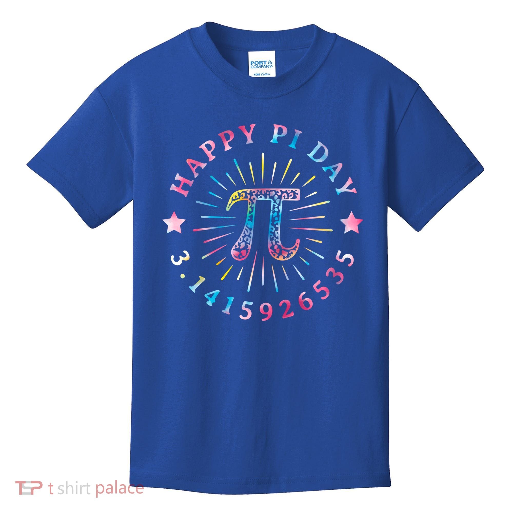 Pi Math Teacher Funny Gift Happy Pi Day With Tie Dye Style Cool Gift Kids T-Shirt