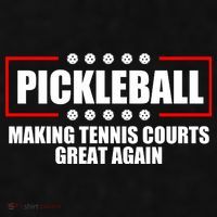 Pickleball Making Tennis Courts Great Again Ladies PosiCharge Tri-Blend Wicking Tank thumb 2