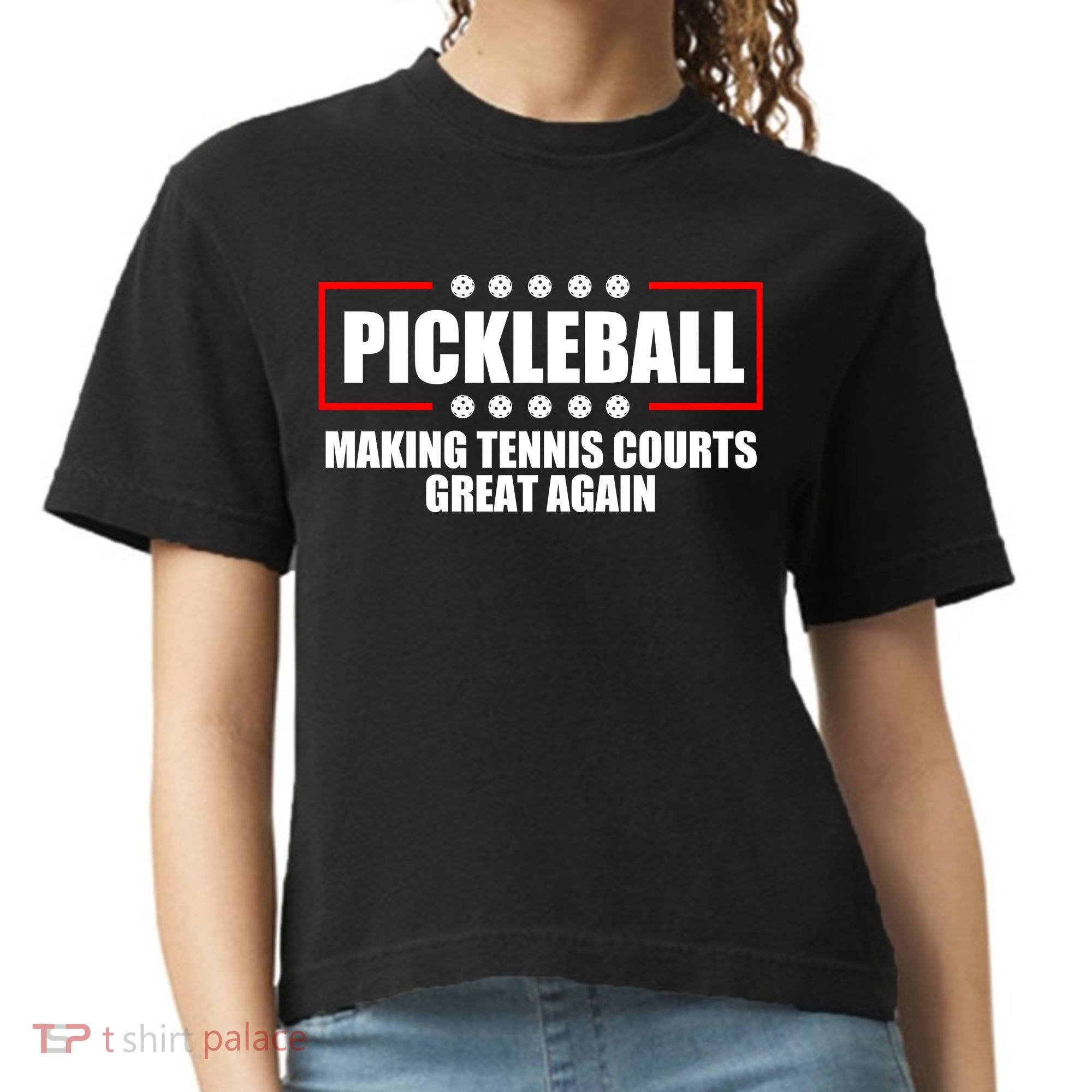 Pickleball Making Tennis Courts Great Again Comfort Colors Boxy T-Shirt