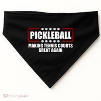 Pickleball Making Tennis Courts Great Again USA-Made Doggie Bandana thumb 0