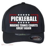 Pickleball Making Tennis Courts Great Again Flexfit Unipanel Trucker Cap thumb 0