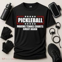 Pickleball Making Tennis Courts Great Again Cooling Performance Crew T-Shirt thumb 3