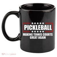 Pickleball Making Tennis Courts Great Again 11oz C Handle Ceramic Mug thumb 2
