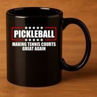 Pickleball Making Tennis Courts Great Again 11oz C Handle Ceramic Mug thumb 3
