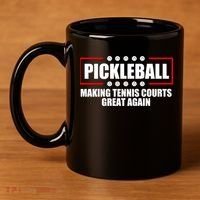 Pickleball Making Tennis Courts Great Again 11oz C Handle Ceramic Mug thumb 4