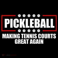 Pickleball Making Tennis Courts Great Again Drawstring Bag thumb 2