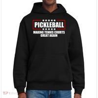 Pickleball Making Tennis Courts Great Again District V.I.T. Heavyweight Hoodie thumb 0